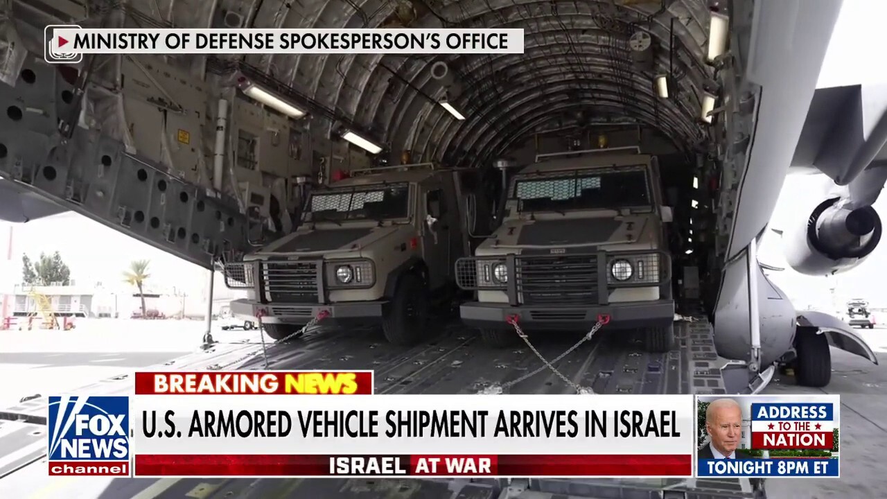 US armored vehicle shipment arrives in Israel