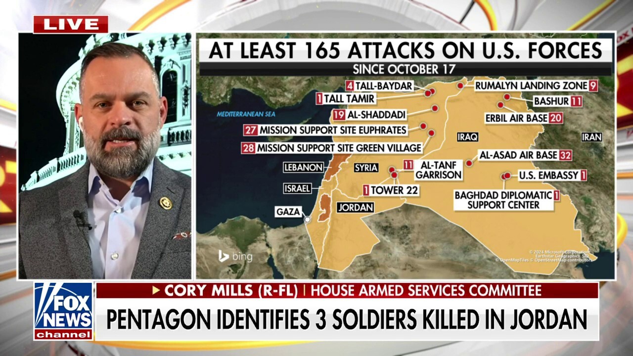 Rep. Cory Mills says US isn't playing 'tit for tat' with Iran as US readies response to drone attack
