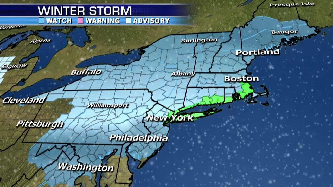 Winter storm watch in effect for northeast