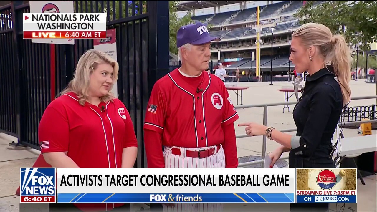 Climate activists target congressional baseball game