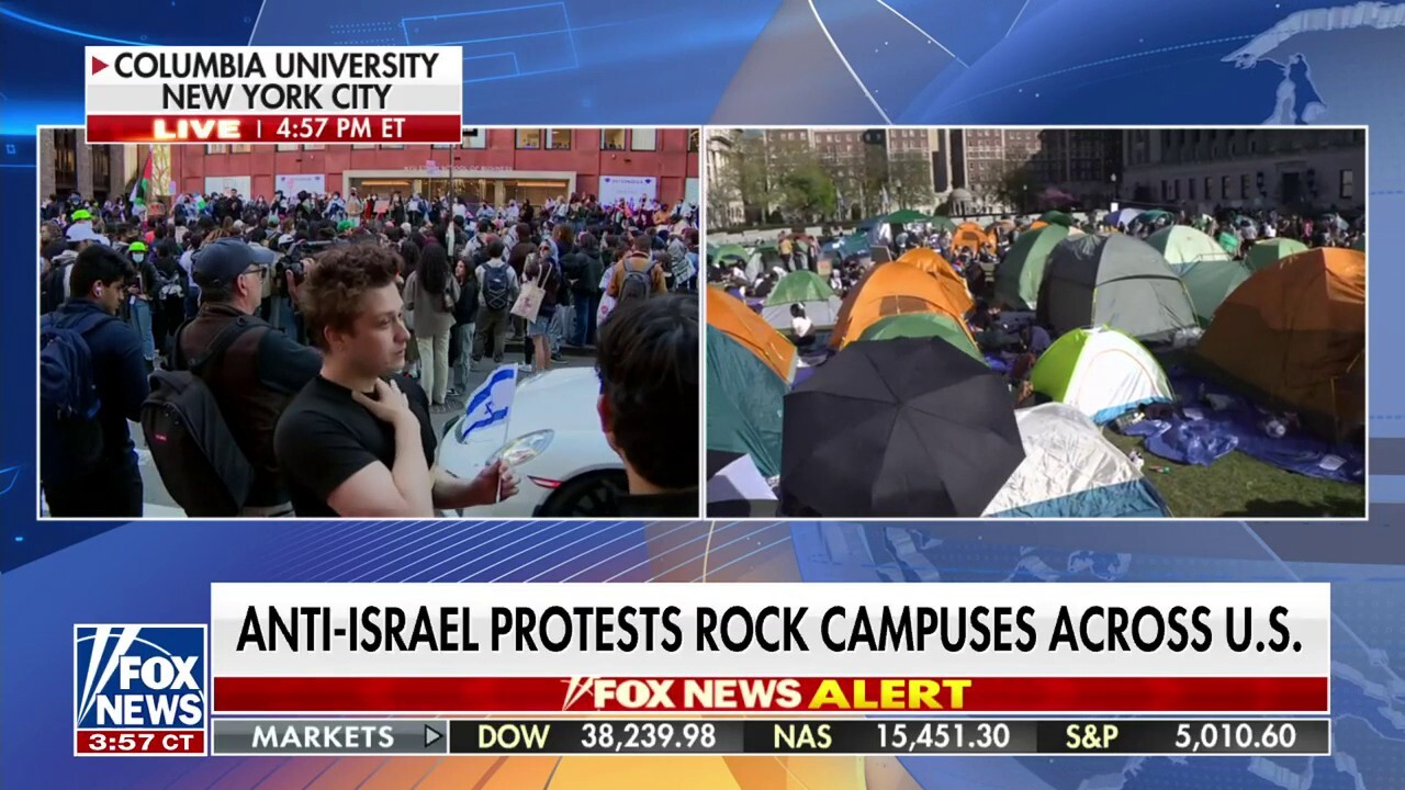 Hundreds of anti-Israel protest tents set up on Columbia University’s campus