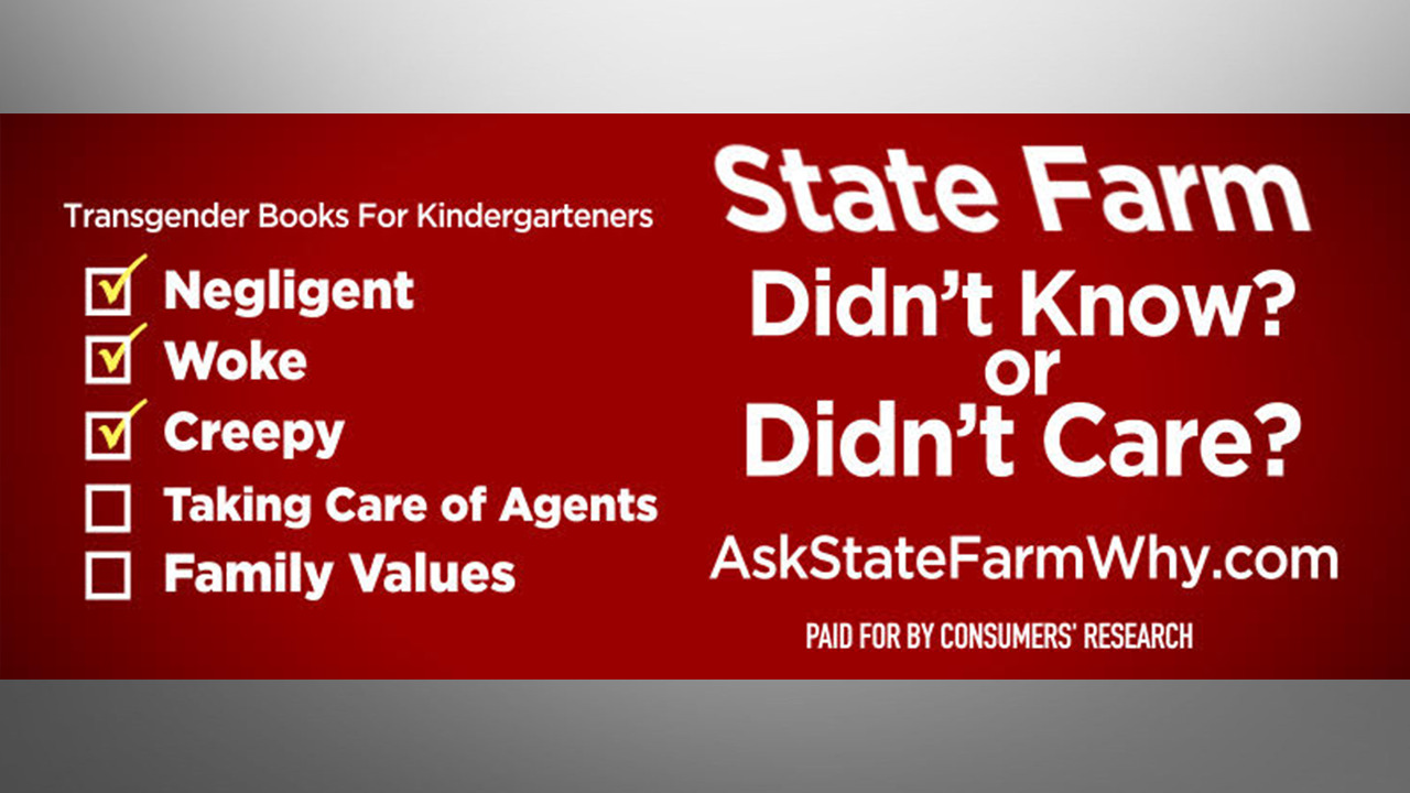 Consumers’ Research launches ‘Ask State Farm Why’ campaign after insurance giant pushed LGBTQ+ books on kids