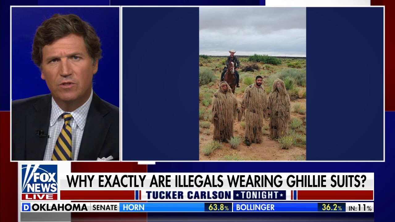 Tucker: Why were illegal immigrants arrested at the border wearing ghillie suits?