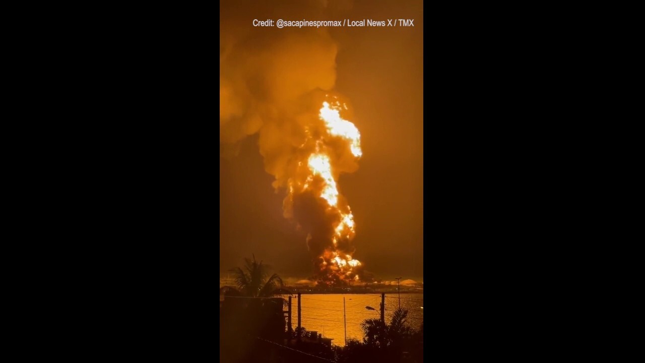 Huge fireball turns sky orange after explosion at oil storage facility in Matanzas, Cuba