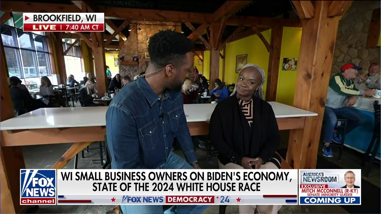 Lawrence Jones speaks with Wisconsin small business owner Shana Gray about how she has been impacted by the policies of the Biden