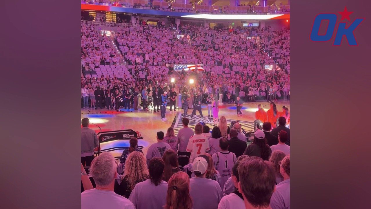 Both WNBA Finals teams absent from court during Game 1 national anthem