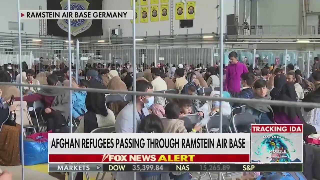 Thousands of Afghans arrive at Ramstein Air Base in Germany