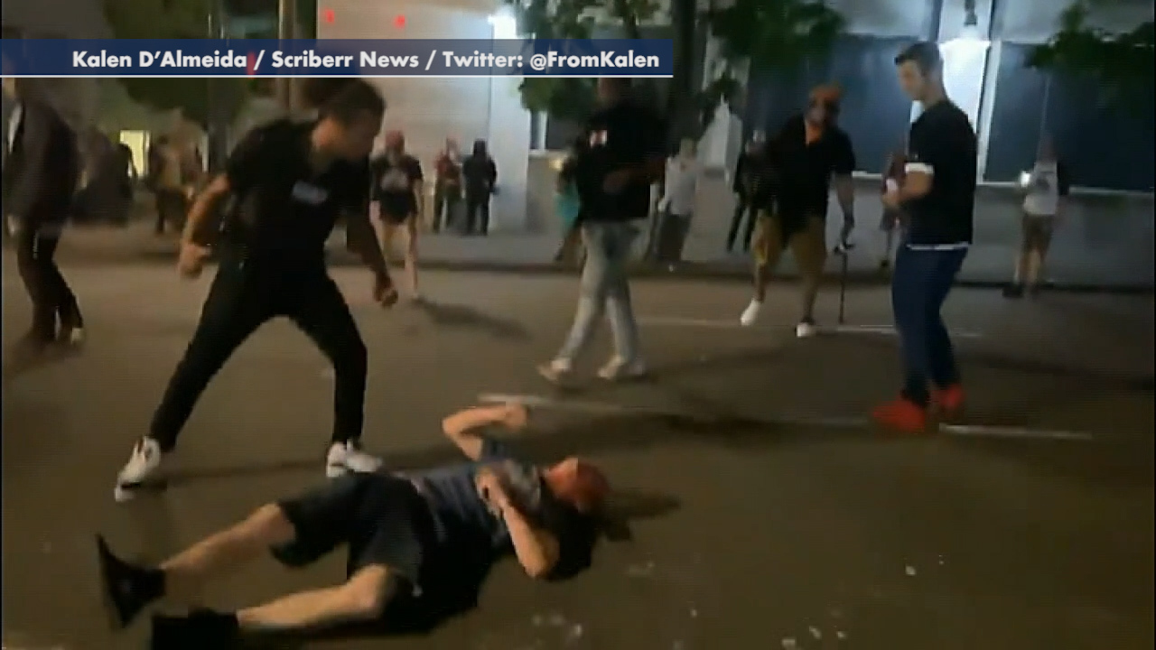 GRAPHIC VIDEO WARNING: Portland man attacked after crashing truck near violent protests
