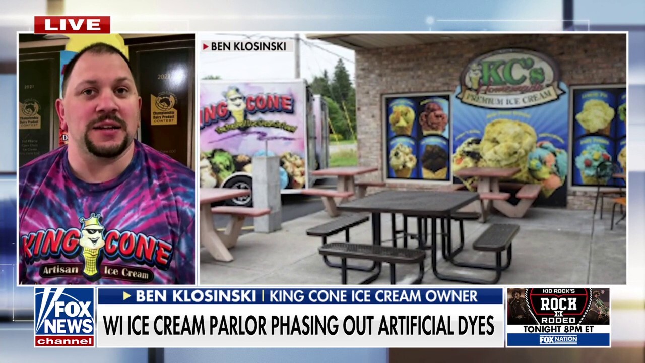 King Cone Ice Cream owner reveals why the company decided to phase out artificial dyes