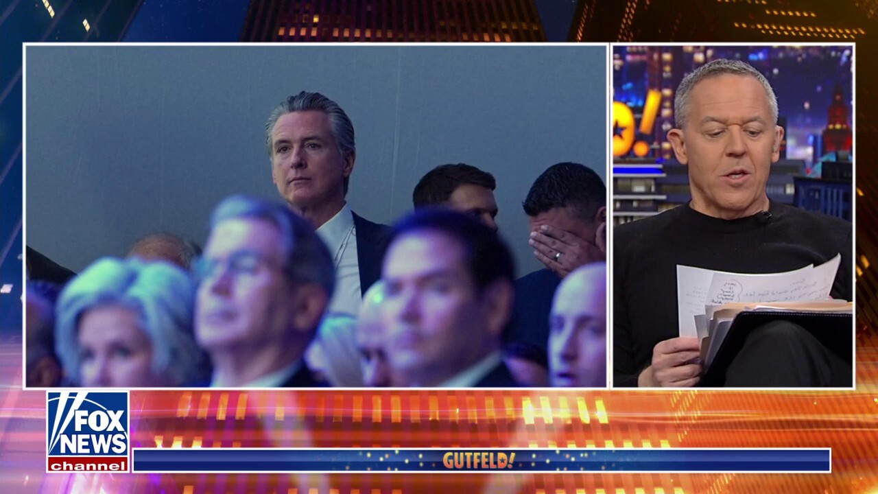 ‘Gutfeld!’ panelists discuss California Governor Gavin Newsom’s mockery of President Donald Trump in Davos and his comments at the event.