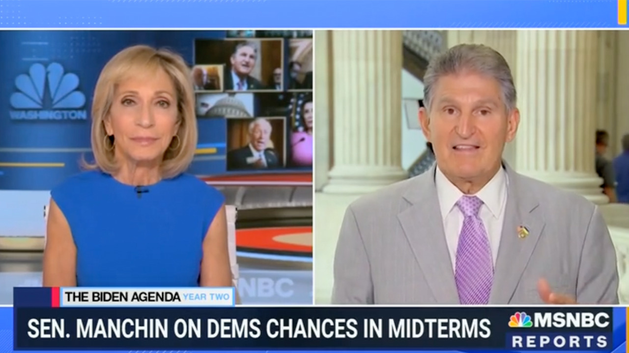 ‘I’m not gonna talk about it!’: Sen. Manchin angrily refuses MSNBC’s Mitchell question about supporting Biden re-election