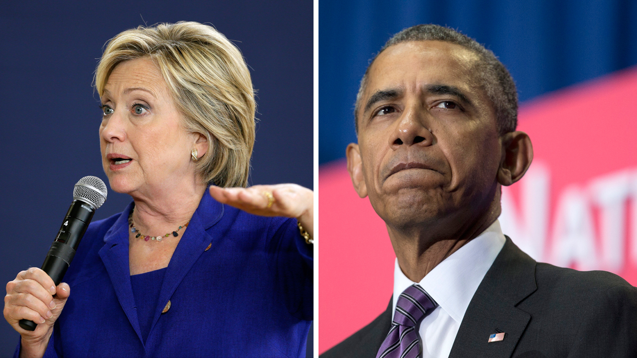 Hillary Clinton distances herself from President Obama