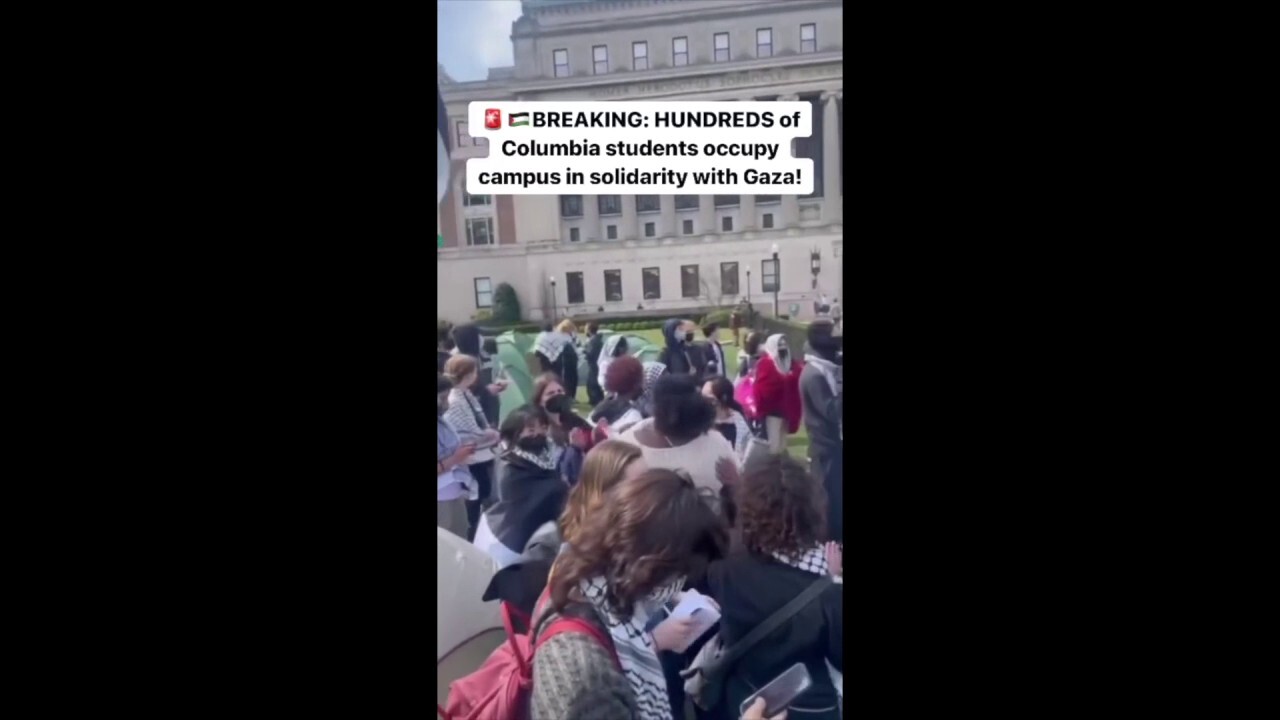 Hundreds of anti-Israel agitators join Columbia University 'occupation' protest