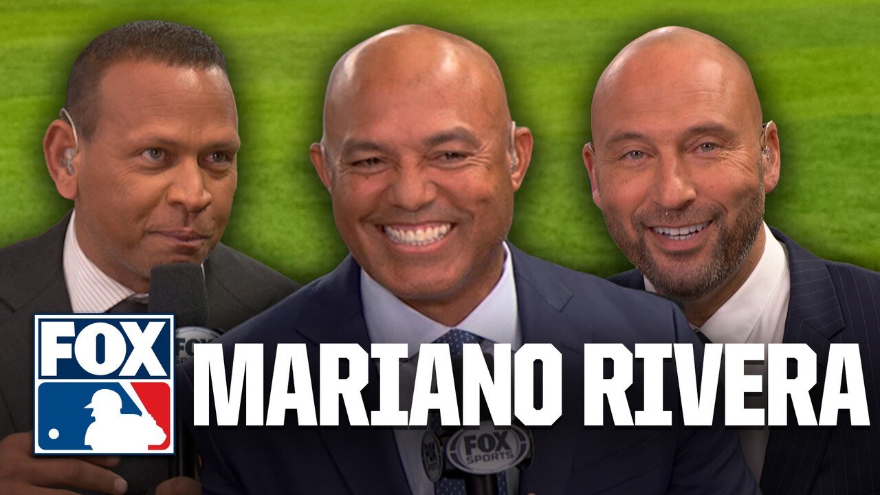 YANKEES LEGENDS REUNITE! Mariano Rivera Joins Derek Jeter &amp; A-Rod Before Game 3 of the World Series