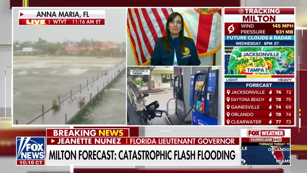 Florida lt. gov. on preparation to for Hurricane Milton: The time to leave is now