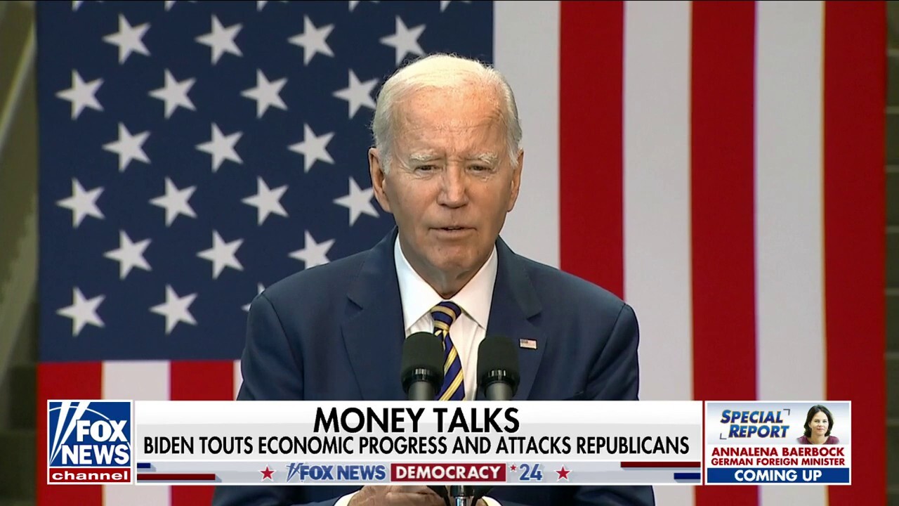 Biden touts economic progress as polls show the president is losing ground with voters