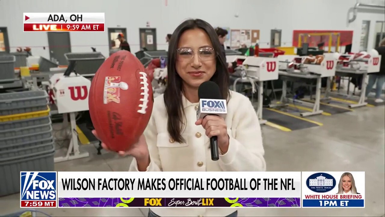 Ohio factory makes Super Bowl footballs