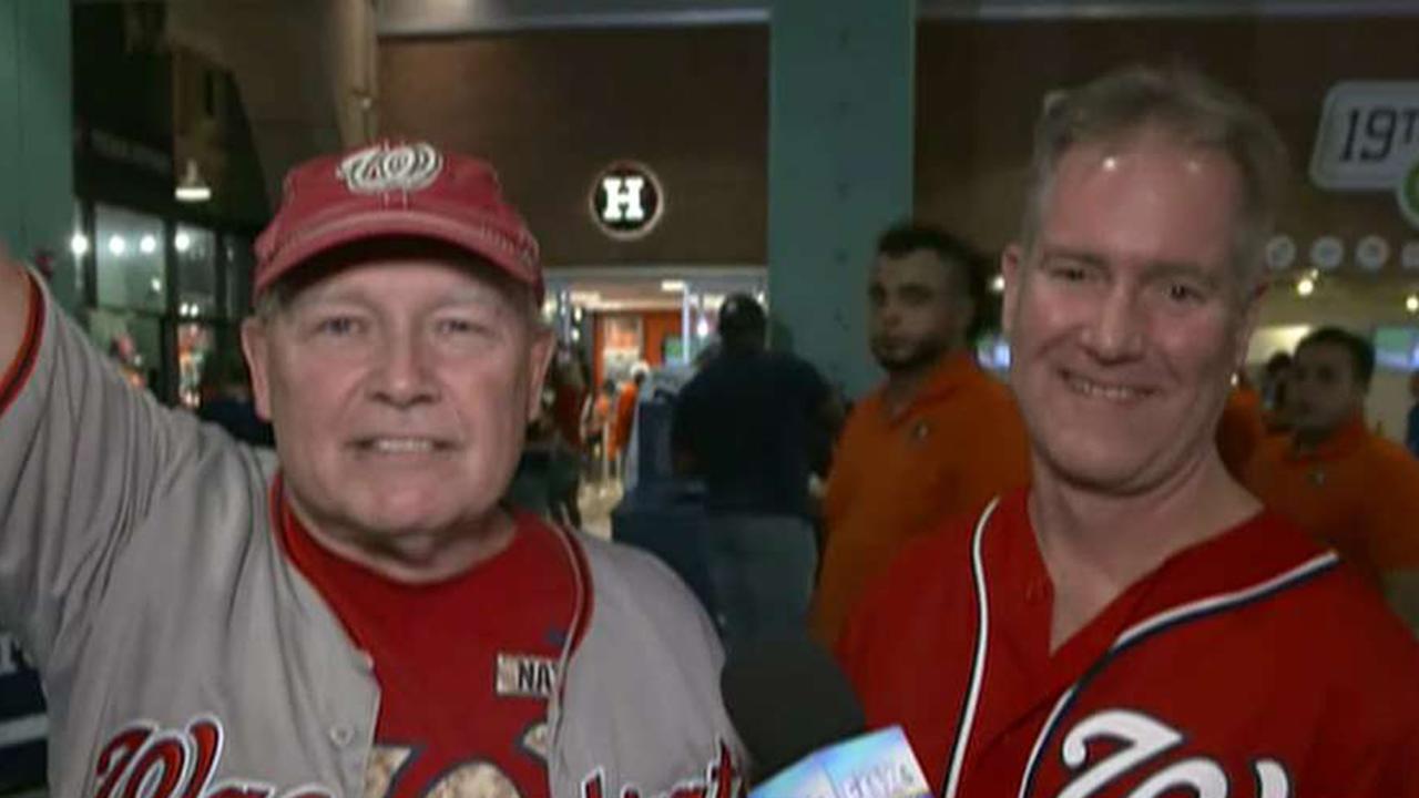 Fans pack Minute Maid Park for game one of the Astros-Nationals World Series