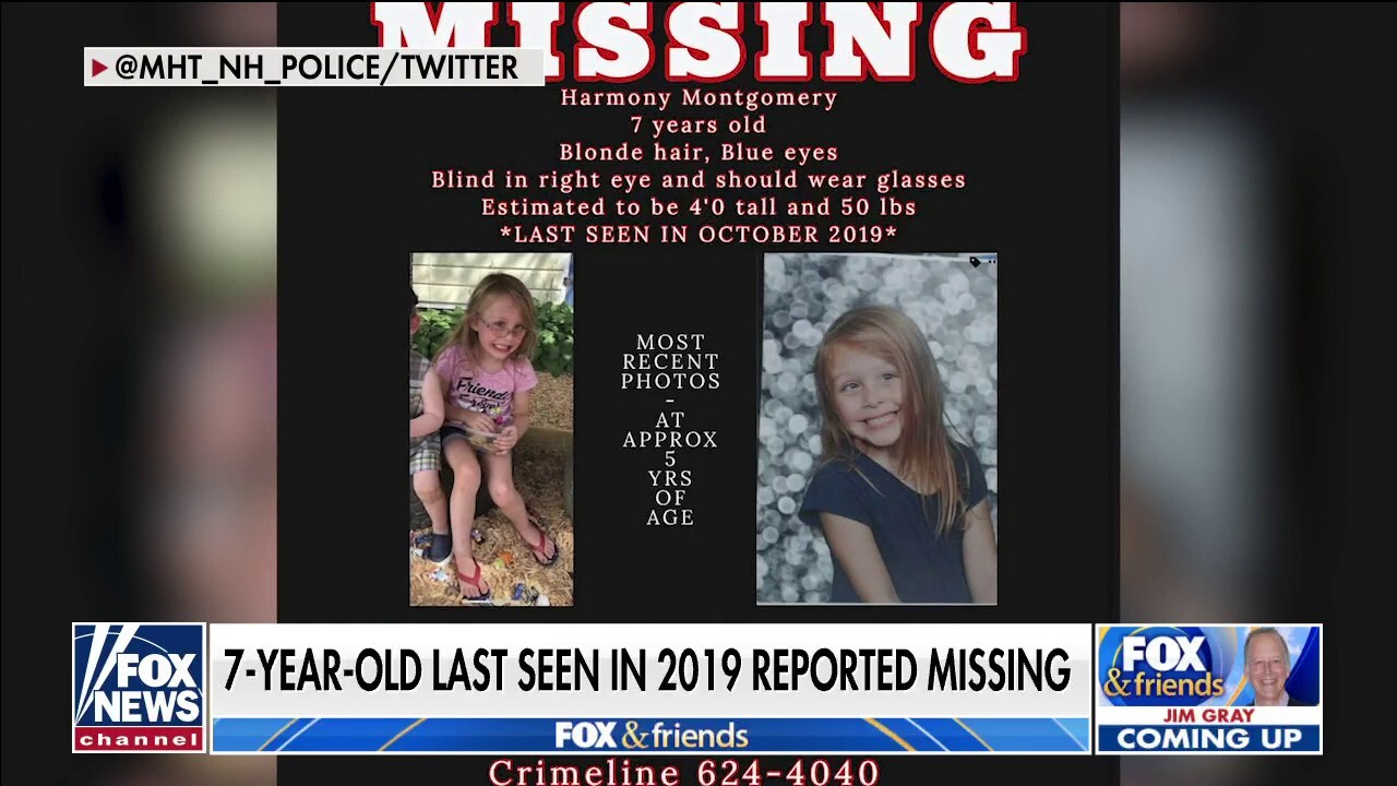 7-year-old Harmony Montgomery reported missing two years after she was last seen