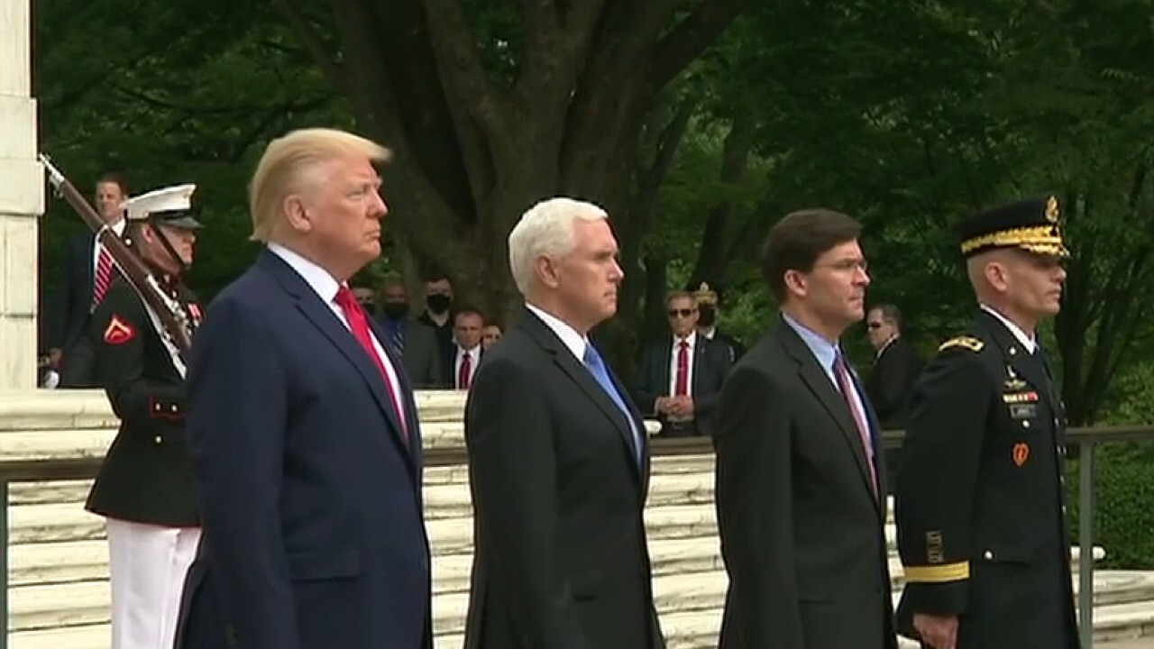 Trump lays wreath at Tomb of the Unknown Soldier on Memorial Day
