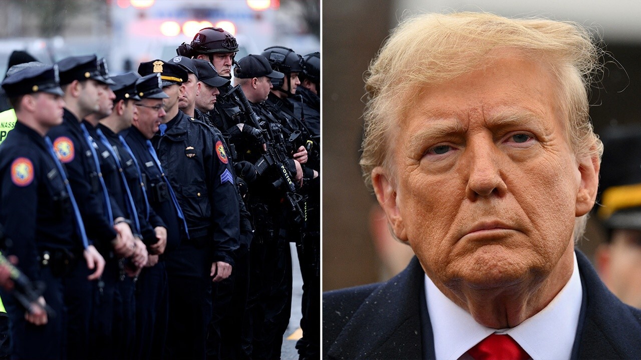 Trump attends wake of slain NYPD officer as Biden attends 'glitzy' NY fundraiser 