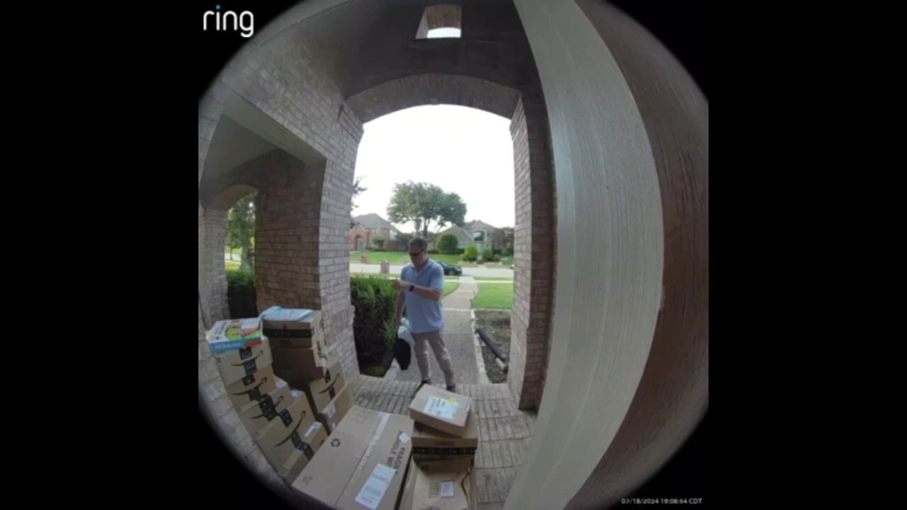 Amazon shopping enthusiast in Texas shocks husband with porch full of packages
