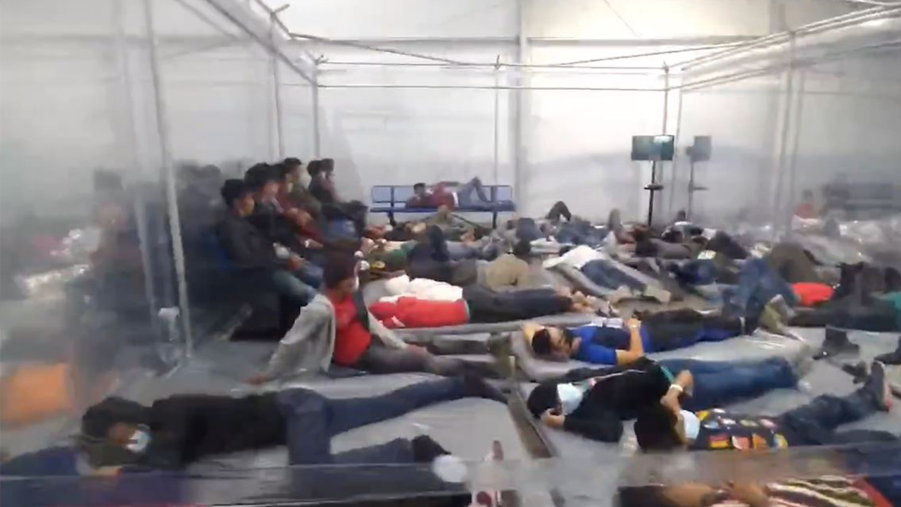 Video shows crowded conditions in Texas migrant center