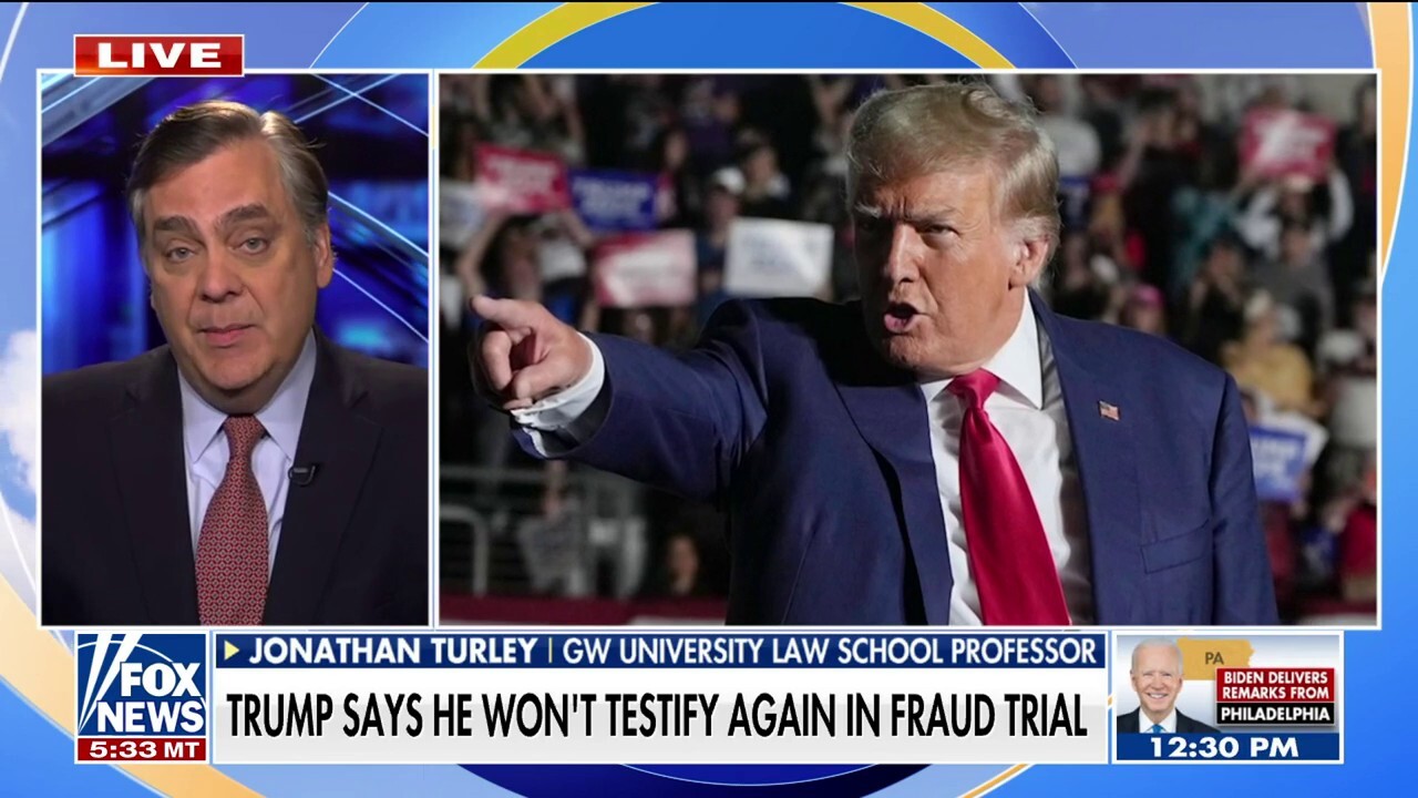 Jonathan Turley: Judge in Trump's NY civil trail 'already decided there was fraud'