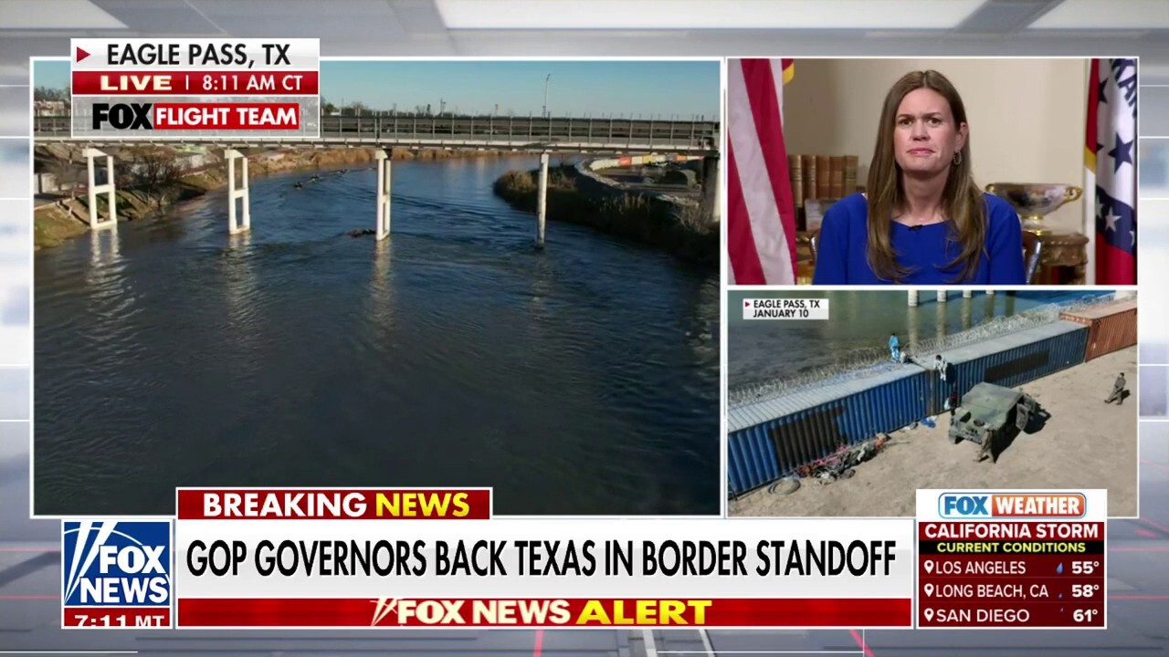 Sarah Huckabee Sanders vows to keep backing Texas’ fight to secure the border