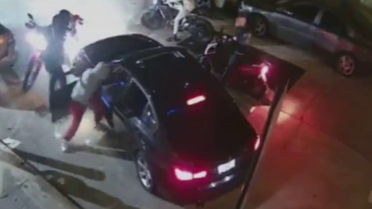 Violent motorcycle gang in NYC carjacks BMW, beats driver