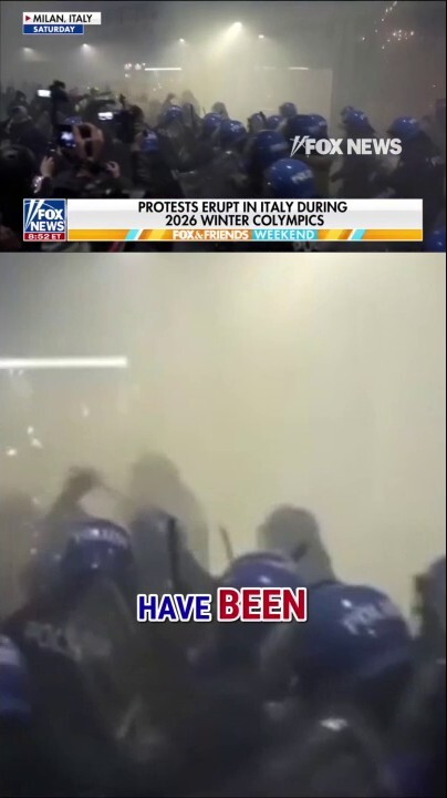 Several Olympics protesters arrested after CLASHING with police in Italy