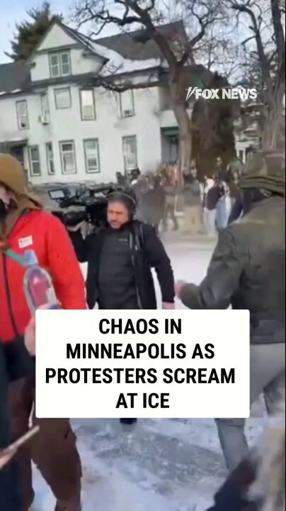 CHAOS in Minneapolis as protesters scream at ICE