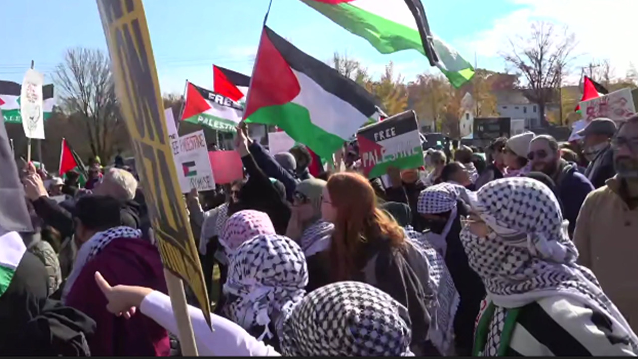 WATCH LIVE: Pro-Palestine protesters march outside Biden's Delaware home

