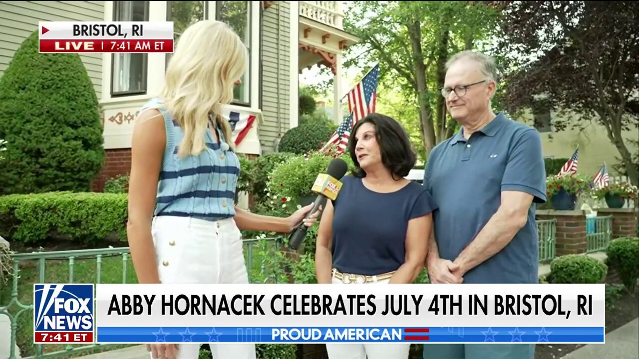 Fox News’ Abby Hornacek speaks with Americans in Bristol, Rhode Island along the town’s Fourth of July parade route.