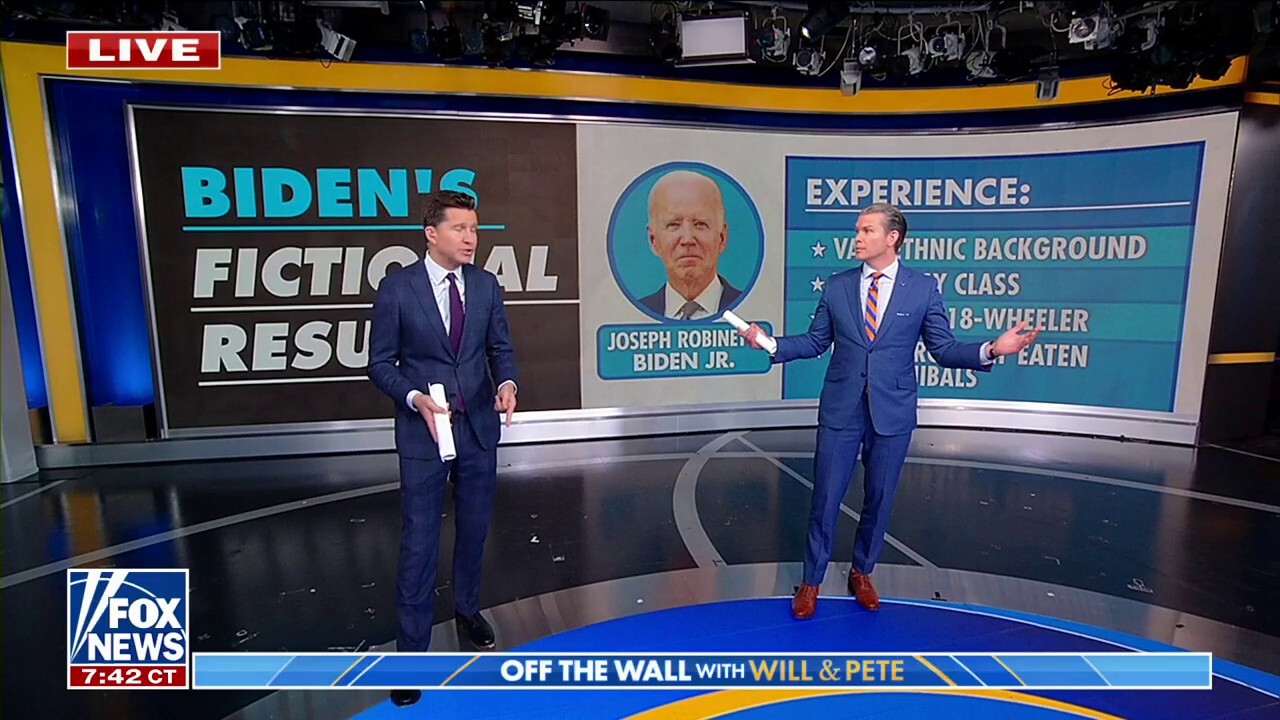 ‘Fox & Friends Weekend’ co-hosts Will Cain and Pete Hegseth go ‘Off The Wall’ to dig into President Biden’s claims on his ethnic background, social class and other tall tales.