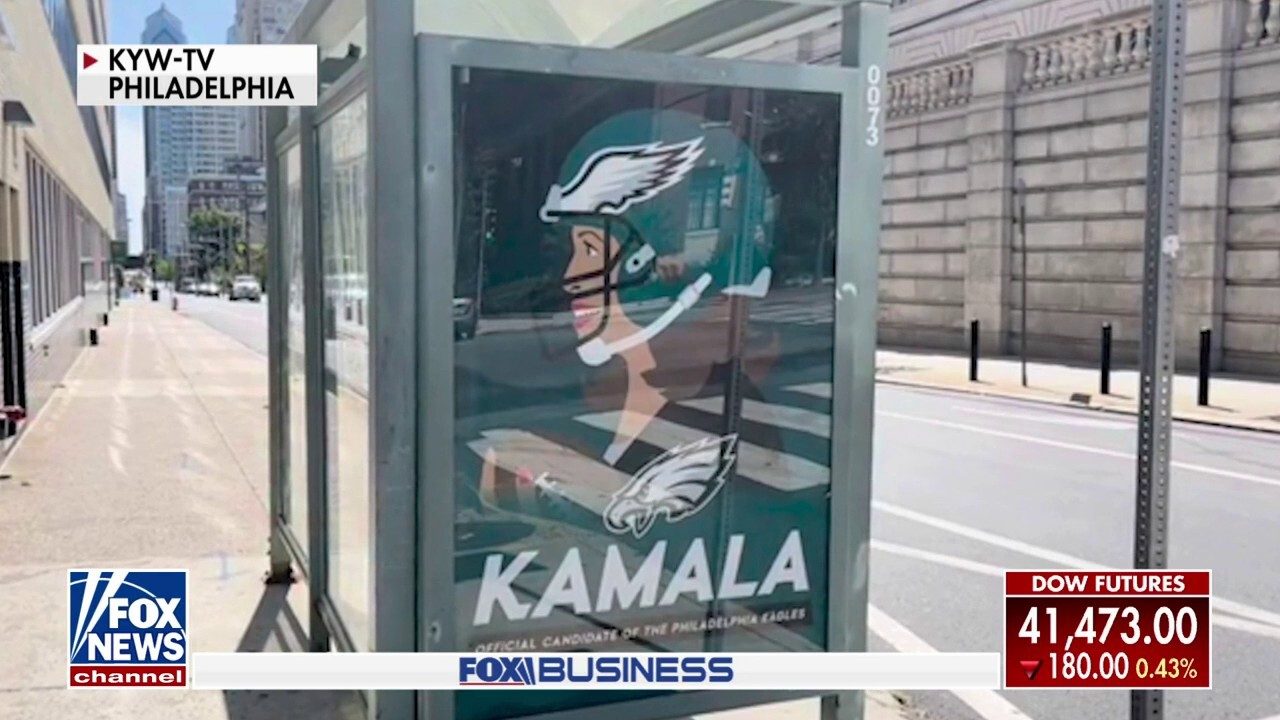 Philadelphia Eagles working to remove counterfeit Kamala Harris ads