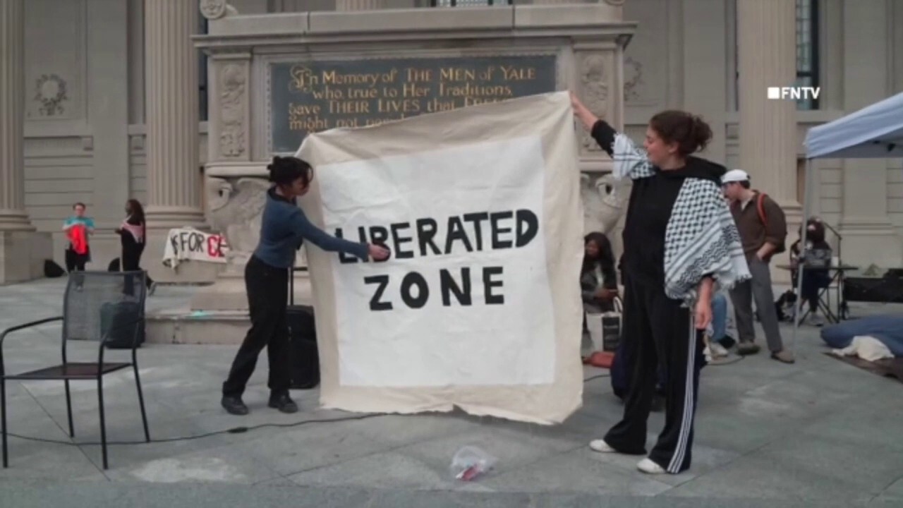 Yale students set up 'Liberated Zone' encampment in solidarity with Columbia University protesters