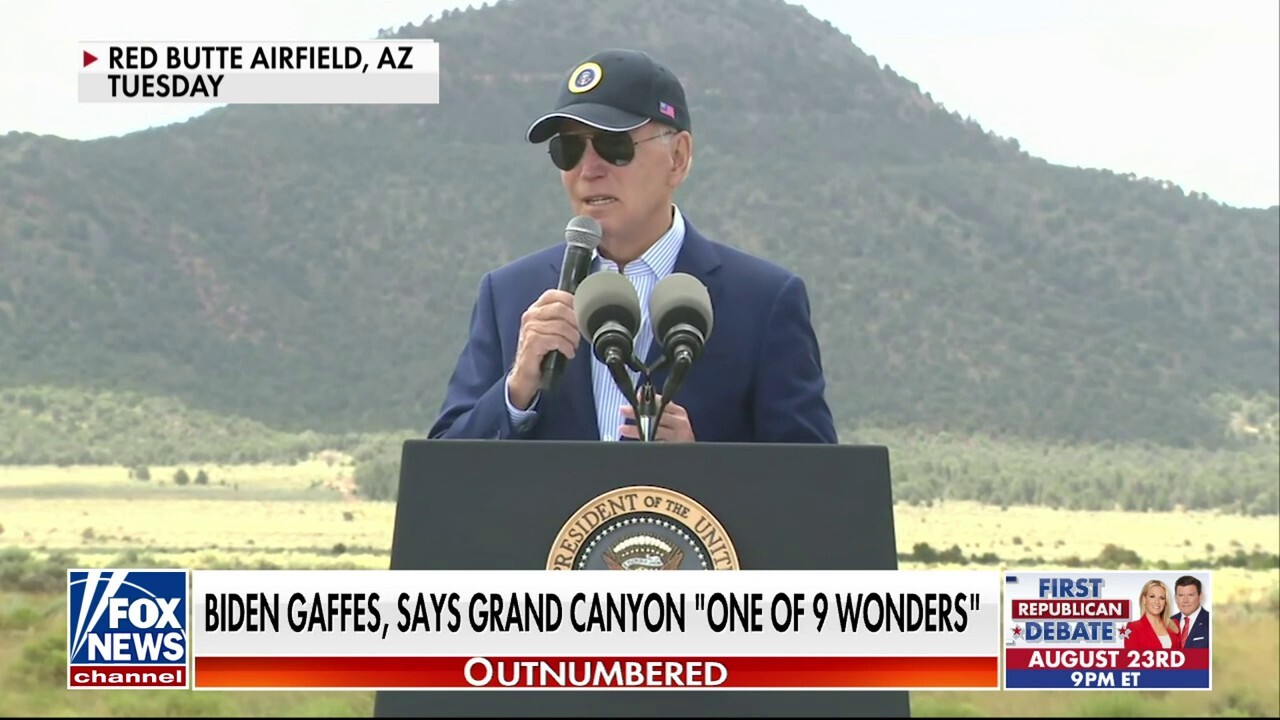 Biden mistakenly calls Grand Canyon one of the world's '9 wonders'