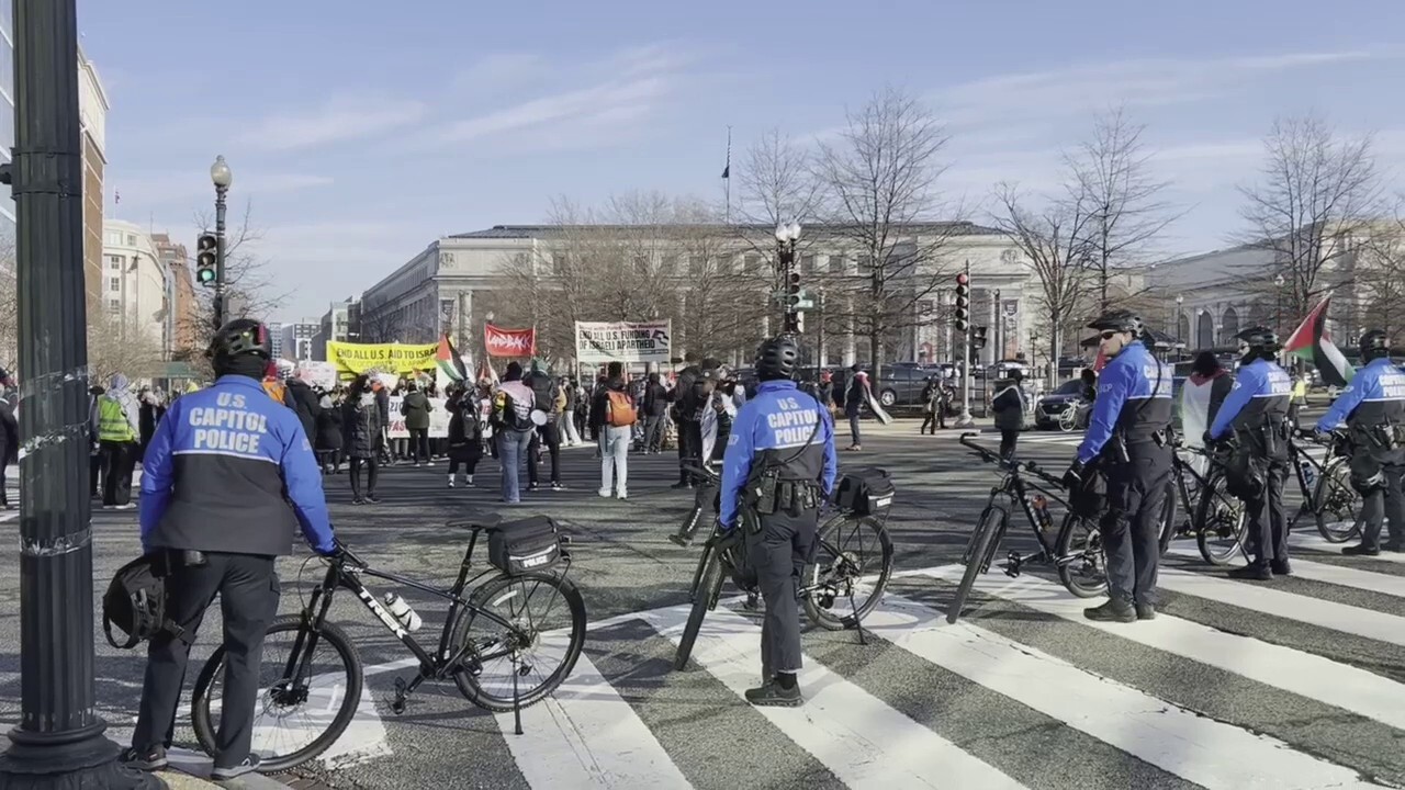 Стотици пропалестински протестиращи препълниха Вашингтон окръг Колумбия и затрудниха движението