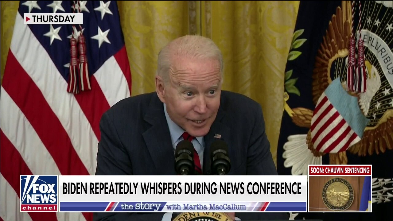 Biden Repeatedly Whispers During Press Conference Fox News Video