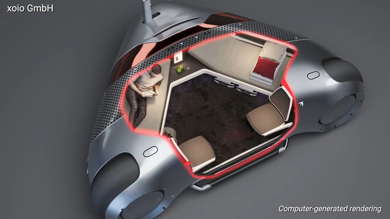 The Sleep Pod is an autonomous vehicle that's part car, part hotel room