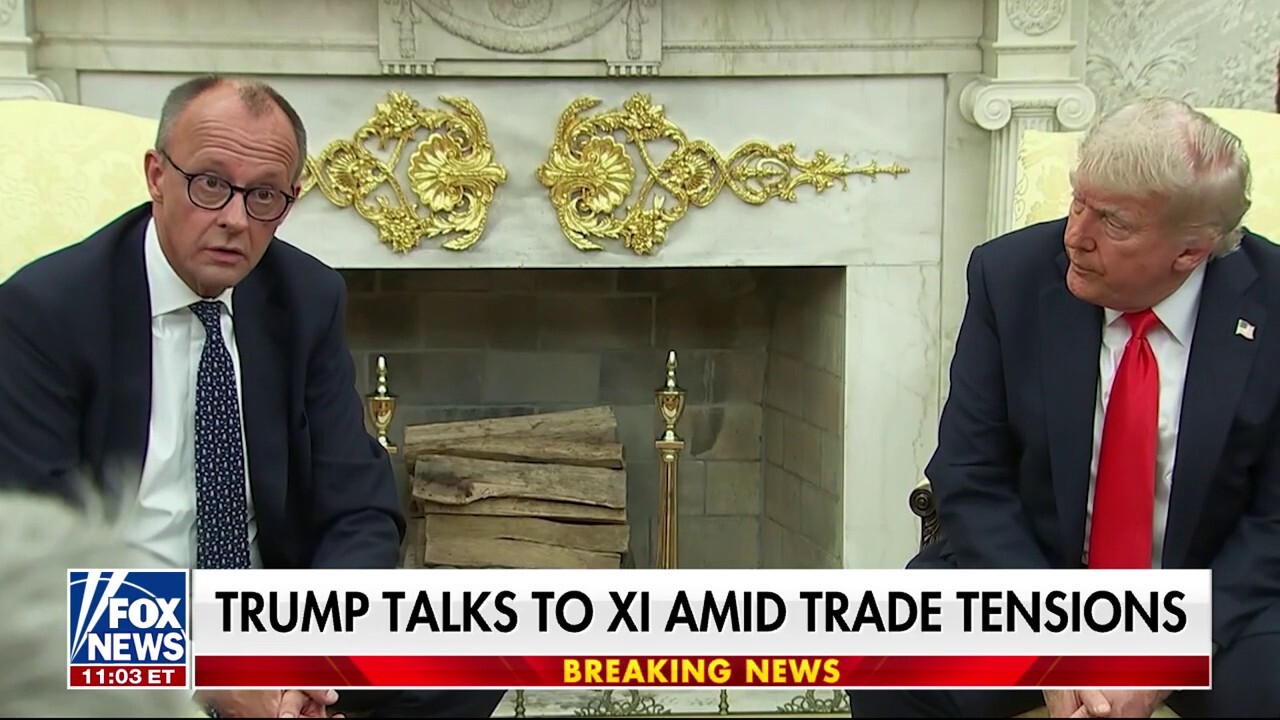 President Trump and German Chancellor Merz discuss the war in Ukraine