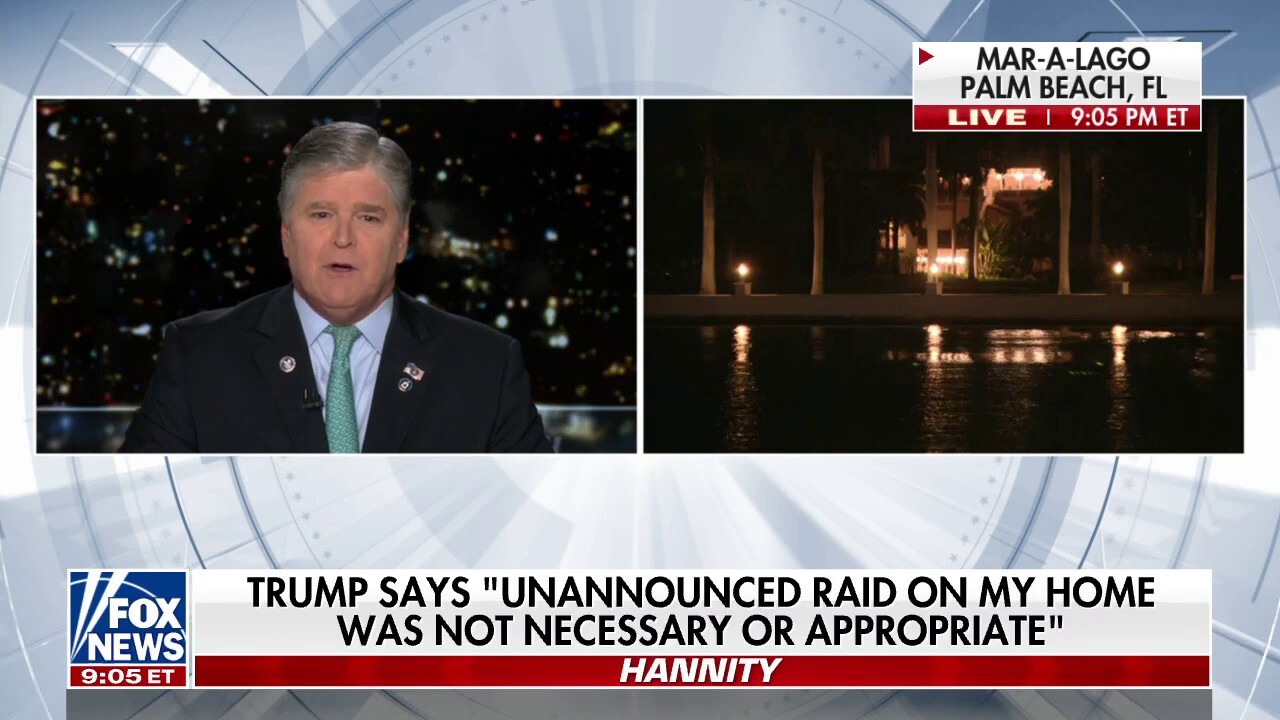 The DOJ is now being used as a weapon against Biden’s top political rival: Hannity