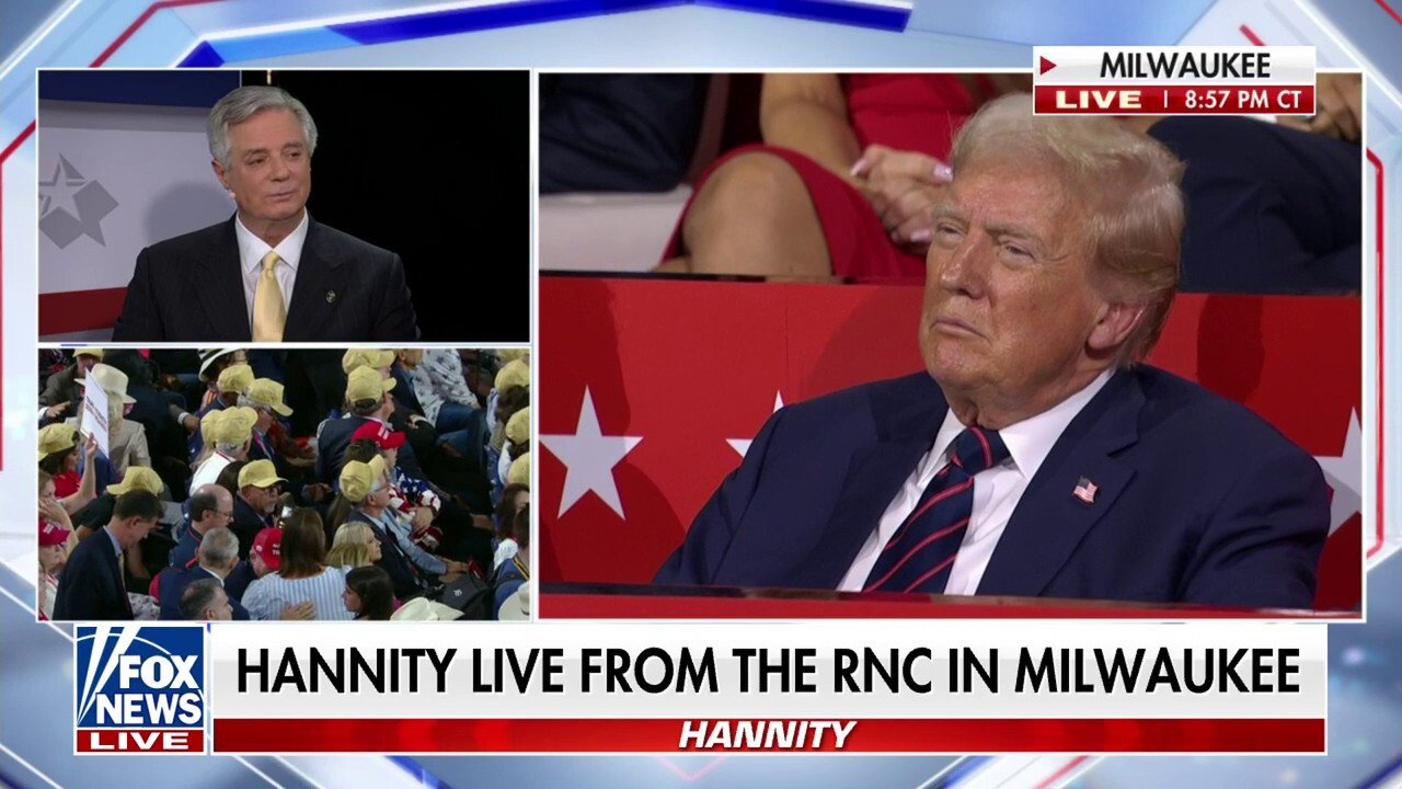 Former Trump campaign manager Paul Manafort says former President Trump is drawing the attention of the media and the world on 'Hannity.'
