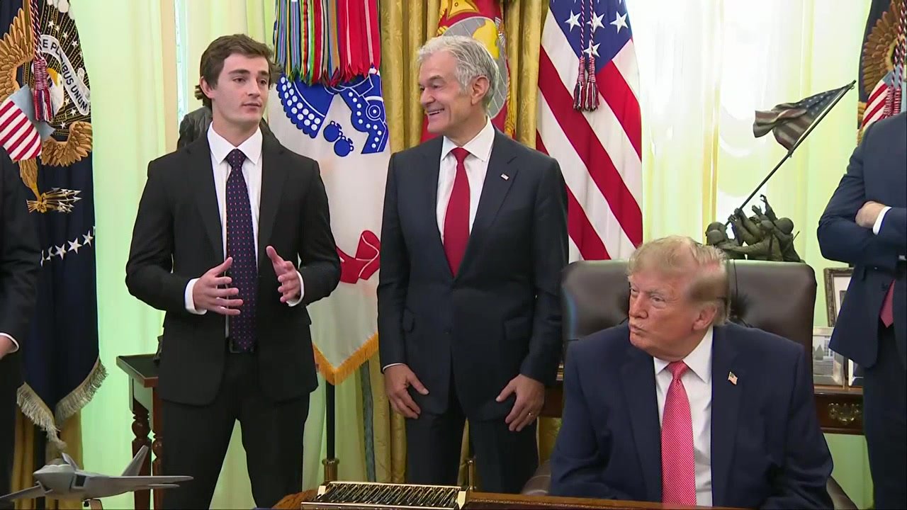 Nick Shirley shares his story of exposing tax dollar fraud alongside President Trump