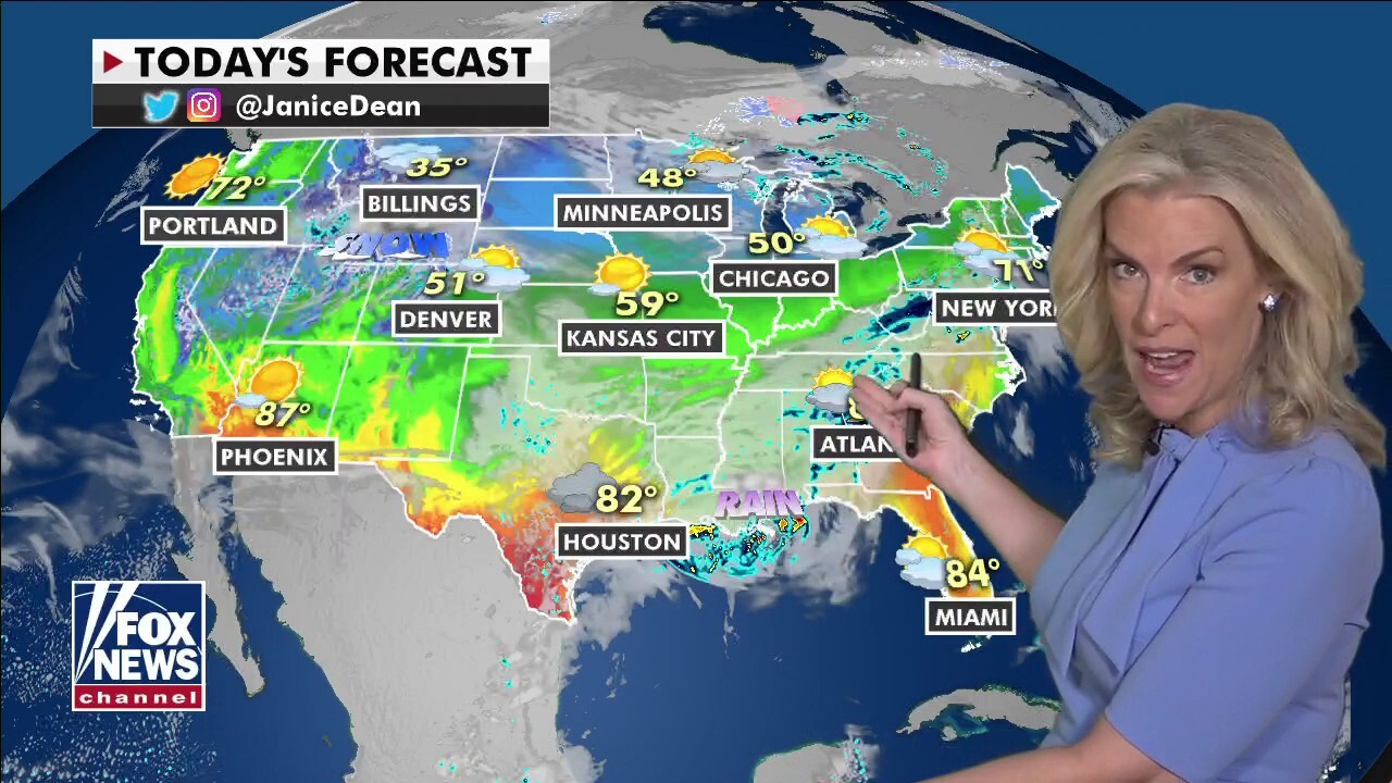 National weather forecast, April 14