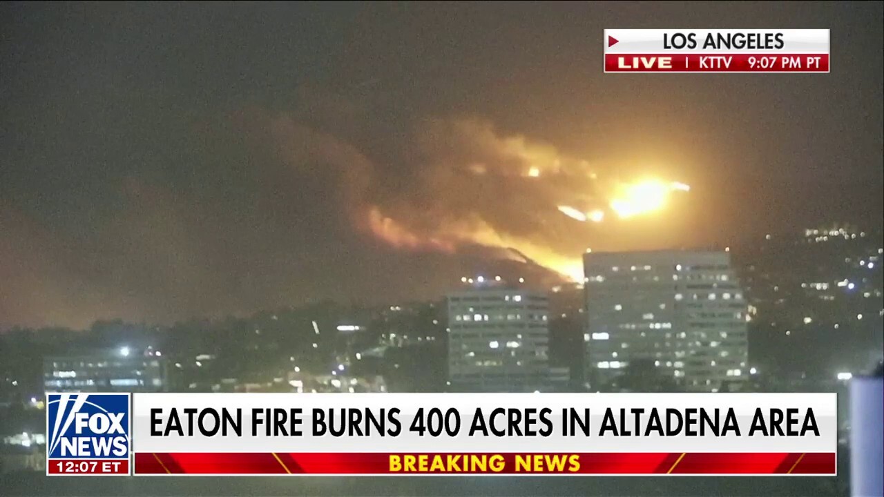 Eaton fire burns hundreds of acres in Altadena community