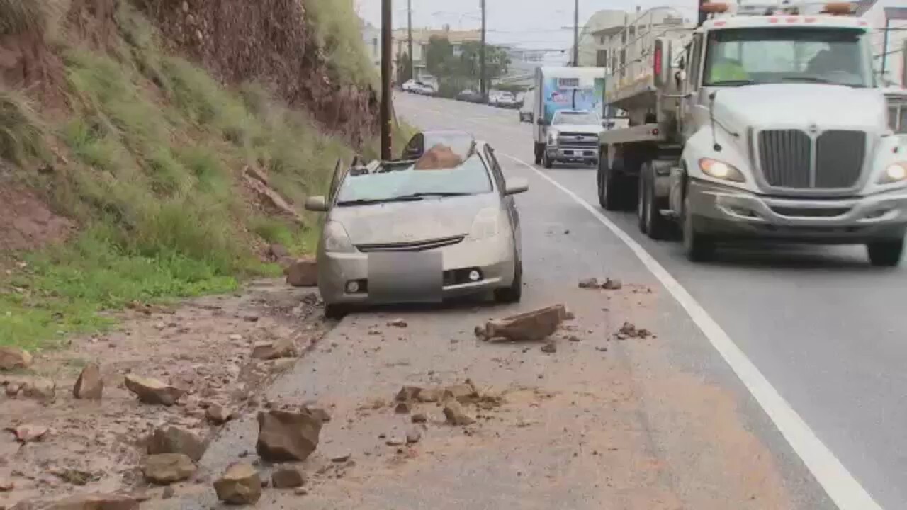 California man narrowly escapes death by falling boulder