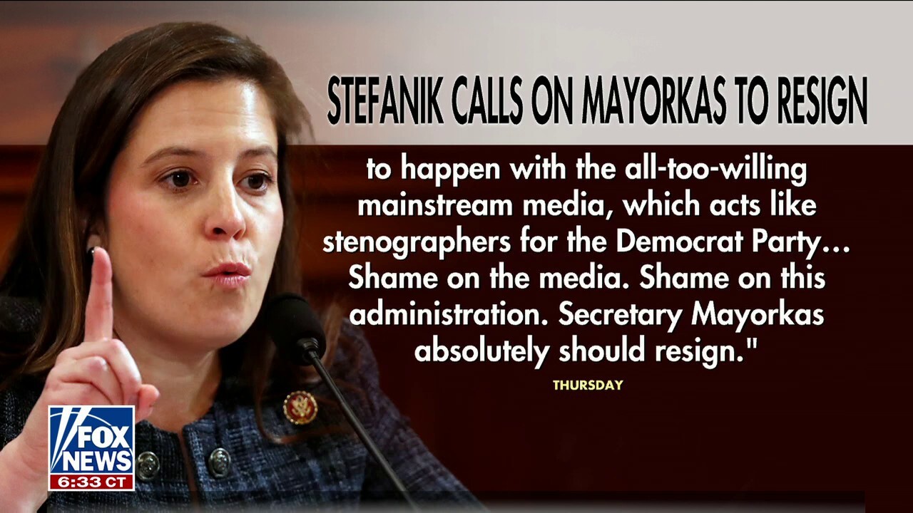 Rep. Elise Stefanik calls for Mayorkas to resign over 'whipping' scandal 