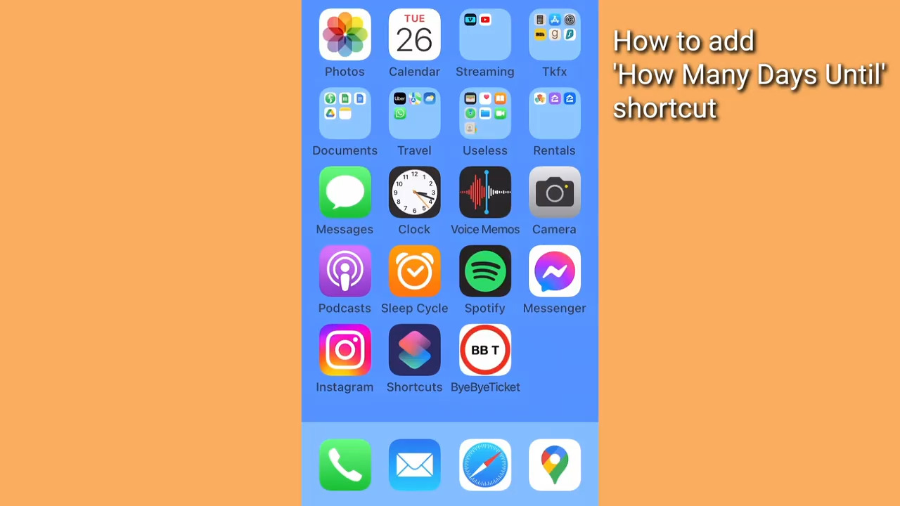Your iPhone has a 'how many days until' shortcut